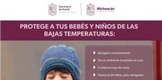 Llama SSM a proteger a niñas y niños de bajas temperaturas