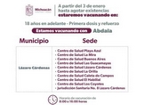 Lázaro Cárdenas continúa la aplicación del refuerzo con Abdala