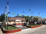 Rehabilita SCOP plaza principal de Huáncito, en Chilchota