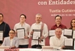 Bedolla firma convenio en seguridad, Michoacán accederá a casi 300 mdp de fondos federales