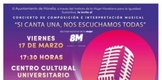 Ayuntamiento de Morelia invita al concierto “Si canta una, nos escuchamos todas”