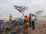 Refuerza Gobierno de Michoacán acciones para el combate de incendio en basurero de Cuitzeo