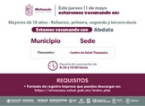 En mayo, vacunación contra COVID-19 en 86 municipios de Michoacán