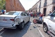 Choque entre moto y auto deja 1 herido en la Av. Acueducto de Morelia