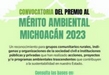 Próximo miércoles cierra la convocatoria para el Premio Ambiental Michoacán 2023