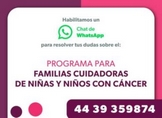Facilita Sedebi registro al programa de familias cuidadoras de niñas y niños con cáncer