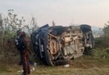 Hombre queda herido tras volcadura de camioneta en la Morelia-Pátzcuaro