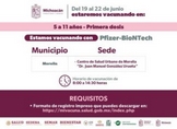 Anuncian vacunación COVID-19 para menores de 5 a 11 años en 5 municipios de Michoacán
