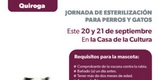 ANUNCIA SSM JORNADA DE ESTERILIZACIÓN CANINA Y FELINA EN QUIROGA