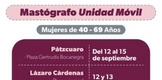 SSM REALIZARÁ MASTOGRAFÍAS GRATUITAS EN PÁTZCUARO, CIUDAD HIDALGO Y LC