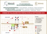 Por fiestas patrias, este martes inician cortes viales en Centro Histórico de Morelia