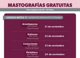 Brindan servicio unidades móviles de mastografía en once municipios