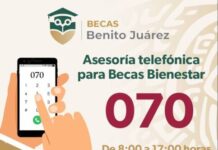 HABILITAN LÍNEA TELEFÓNICA 070 DE ASESORÍA PARA SOLICITAR BECA BENITO JUÁREZ