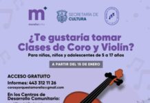 GOBIERNO DE MORELIA ABRE CLASES GRATUITAS DE CORO Y VIOLÍN