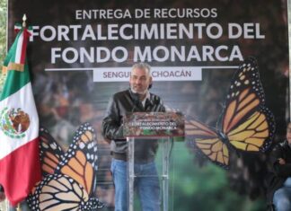 Entrega Bedolla un mdd para el Fondo Monarca