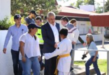 Supervisa Bedolla obras en primaria Casa Hogar Vivan los Niños
