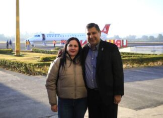 ARRIBÓ A URUAPAN PRIMER VUELO DE CDMX DE MEXICANA DE AVIACIÓN