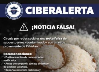 EMITE SSP CIBERALERTA POR NOTICIA FALSA DE ARROZ CONTAMINADO