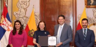 AYUNTAMIENTO DE MORELIA DISTINGUE A EMBAJADORA DE SERBIA COMO HUÉSPED DISTINGUIDA