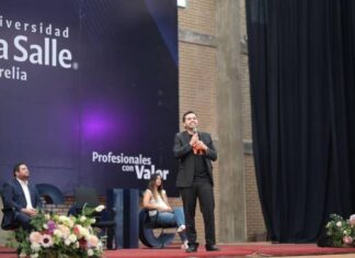 ÁLVAREZ MÁYNEZ SE REÚNE CON JÓVENES DE LA SALLE, EN MORELIA