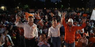 Trazando un nuevo camino arranca campaña electoral rumbo al senado, Carlos Herrera y Michelle Garibay