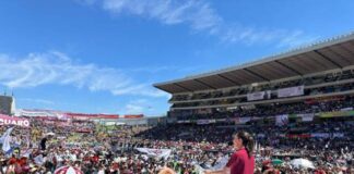Sheinbaum llena el Estadio Morelos; más de 50 mil personas manifiestan su apoyo: Morena Michoacán