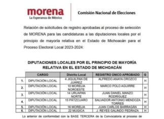 DAN A CONOCER PRIMERAS LISTAS DE CANDIDATOS DE MORENA-PT-PVEM