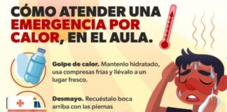¿QUÉ HACER EN CASO DE EMERGENCIA EN EL AULA POR EL CALOR?