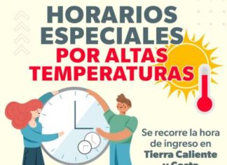 POR CALOR, SEE AJUSTA HORARIO EN ESCUELAS DE 25 MUNICIPIOS DE MICHOACÁN
