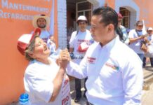 Marea guinda de Torres Piña inunda de esperanza tenencia de Tiripetío