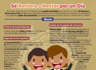 UMSNH amplia fecha para que las y los niños participen en los concursos “Sé rector o rectora por un día” y de Dibujo y Cuento Infantil