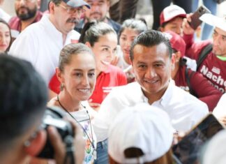 CLAUDIA SHEINBAUM OFRECE APOYO A TORRES PIÑA PARA RESOLVER PROBLEMAS DE AGUA EN MORELIA