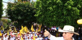 Chucándiro se desborda en apoyo a Julieta Gallardo y Mario Herrera en su cierre de campaña