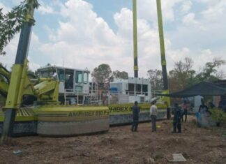 LLEGA SEGUNDA MAQUINARIA DE LA MARINA PARA RESCATAR EL LAGO DE PÁTZCUARO