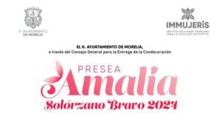 GOBIERNO DE MORELIA, ABRE CONVOCATORIA A LA PRESEA “AMALIA SOLÓRZANO BRAVO” 2024