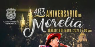 CONCIERTO DE ANIVERSARIO DE MORELIA, COMIENZA A LAS 5 PM