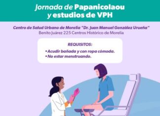 REALIZARÁ SSM ESTUDIOS GRATUITOS DE PAPANICOLAOU Y VPH EN MORELIA