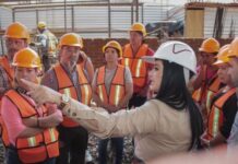 Gladyz Butanda supervisa avances del Mercado Municipal de Pátzcuaro