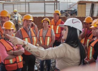 Gladyz Butanda supervisa avances del Mercado Municipal de Pátzcuaro