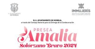 ÚLTIMO DÍA PARA PARTICIPAR EN LA CONVOCATORIA A LA PRESEA “AMALIA SOLÓRZANO” 2024