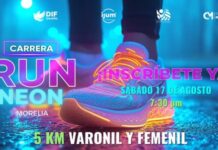 GOBIERNO DE MORELIA HABILITA 5 MÓDULOS DE INSCRIPCIÓN PARA LA CARRERA RUN NEÓN