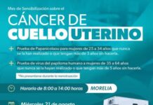 ANUNCIA SSM PRUEBAS GRATUITAS DE PAPANICOLAOU Y VPH EN CUITZEO Y MORELIA