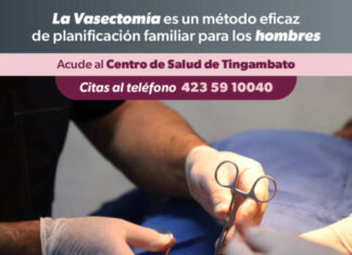 REALIZARÁ SSM VASECTOMÍAS GRATUITAS EN TINGAMBATO