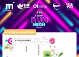 Cierre de vialidades por carrera Run Neón Morelia