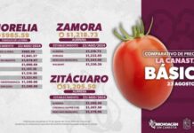 EN MORELIA SE VENDE LA CANASTA BÁSICA EN MENOS DE MIL PESOS: SEDECO