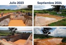 OLLA DE CAPTACIÓN DE AGUA EN CUANAJILLO DEL TORO YA BENEFICIA A 70 FAMILIAS CON APOYO DEL GOBIERNO DE MORELIA