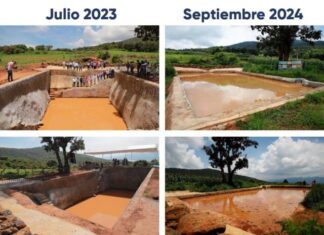 OLLA DE CAPTACIÓN DE AGUA EN CUANAJILLO DEL TORO YA BENEFICIA A 70 FAMILIAS CON APOYO DEL GOBIERNO DE MORELIA