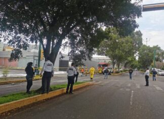 PERSONAL DEL GOBIERNO DE MORELIA, CONTROLA DERRAME DE ÁCIDO