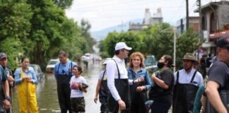 Supervisa Alfonso Martínez calles afectadas por desfogue de la presa