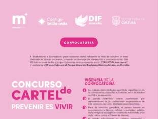 DIF MORELIA Y SECRETARÍA DE CULTURA INVITAN AL CONCURSO DE CARTEL ‘PREVENIR ES VIVIR’